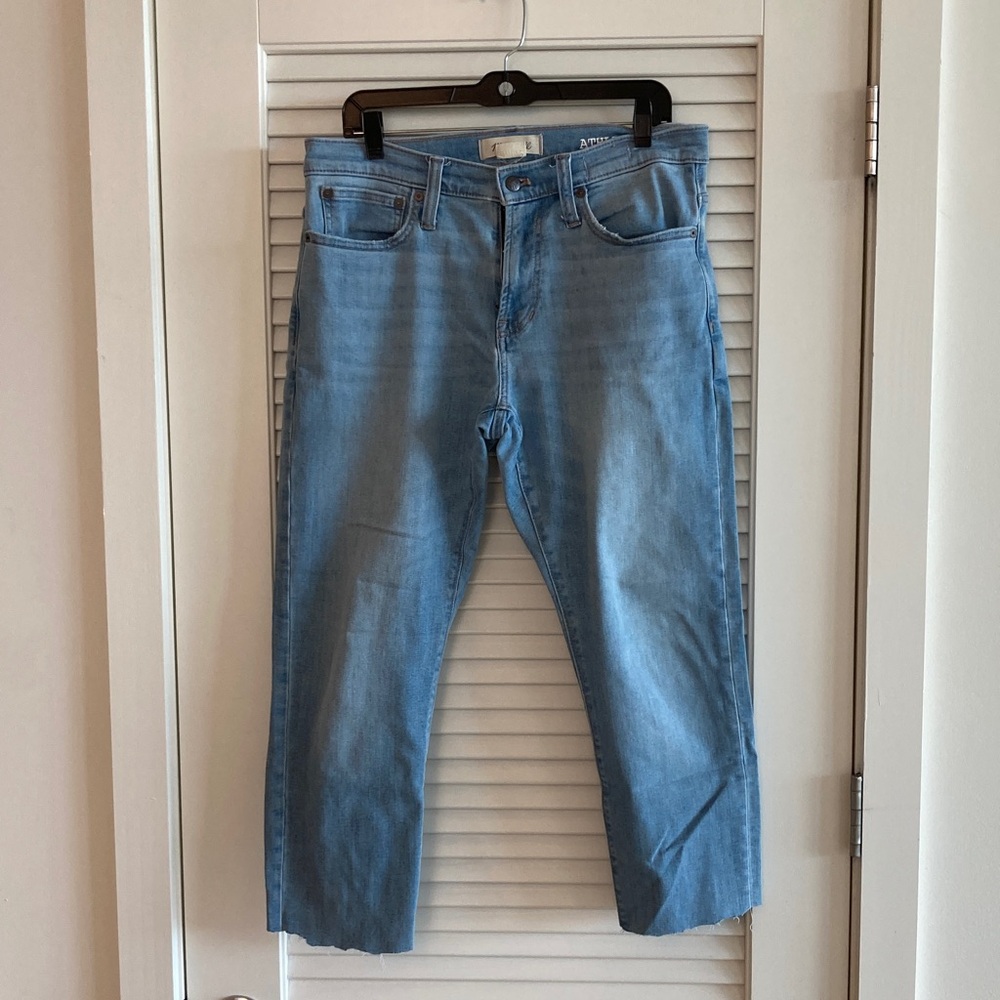 Madewell Men's Light Blue Athletic Slim Cropped Jeans